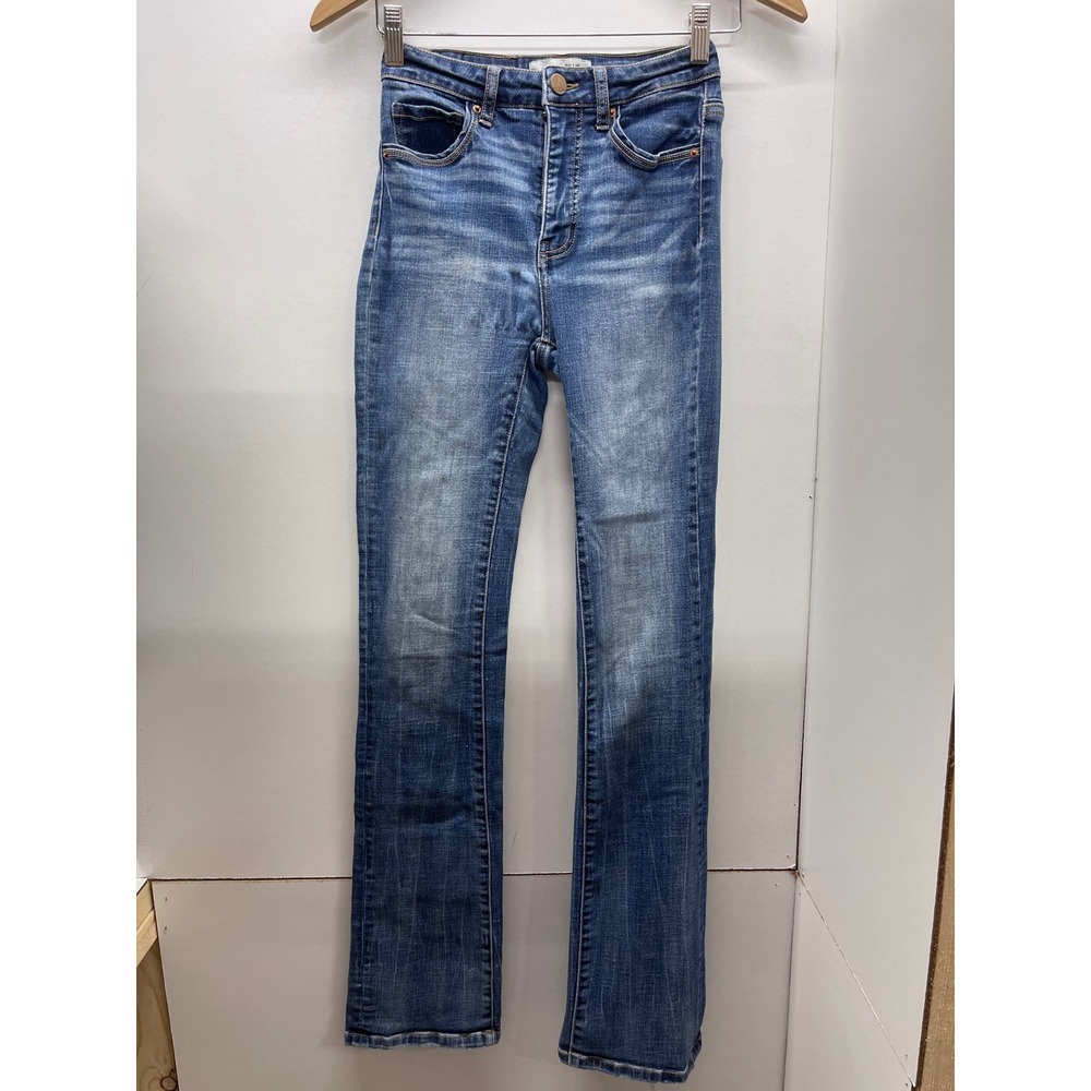 BKE Billie Slim Fit High Rise Tailored Bootcut Jeans 24x33.5 Medium Wash Denim